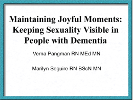 Maintaining Joyful Moments: Keeping Sexuality Visible in