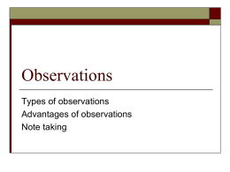 Observations - Washington State University