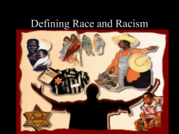Defining Race and Racism
