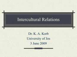 Intercultural Relations - Educational Psychology