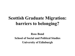 Scottish Graduate Migration: barriers to belonging?