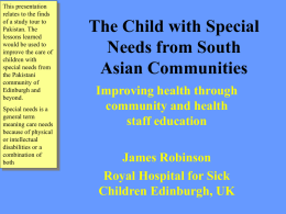 The Child with Special Needs from South Asian - HPH