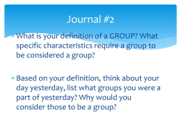 What is a Group?