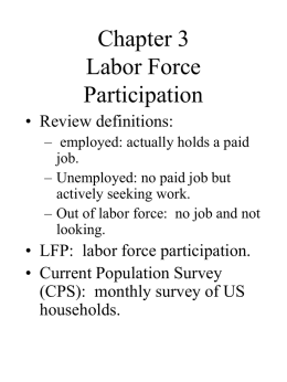 Chapter 3 Labor Force Participation