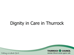 Thurrock Council the Dignity Challenge