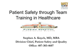 Patient Safety & Quality