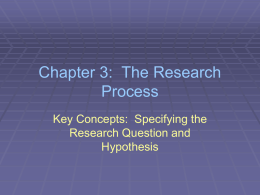 Chapter 3: The Research Process - New Directions in Social Work