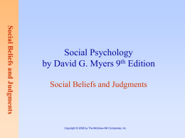 Social Beliefs and Judgments