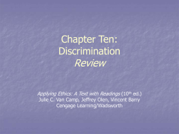 Chapter Ten: Discrimination