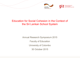 Education for social cohesion in the context of