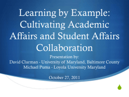 Learning By Example - Mid-Atlantic Association of College and