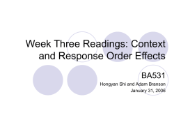 Week Three Readings