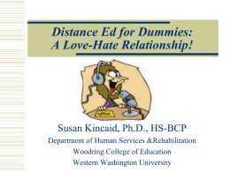 "Distance Ed for Dummies: A Love-Hate Relationship!"