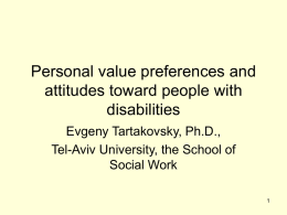 Personal value preferences and attitudes toward people with