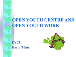Characteristics of Open Youth Work