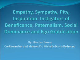 Empathy, Sympathy, Pity, Inspiration