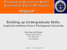 Building up undergraduate skills