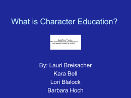 What is Character Education?