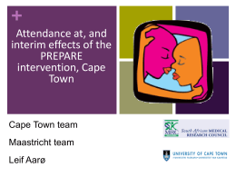 PREPARE Project Cape Town