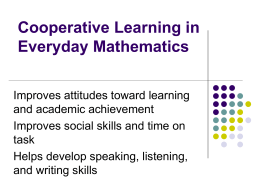 Cooperative Learning in Everyday Mathematics