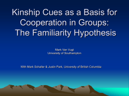 The Familiarity Hypothesis
