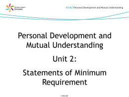 Personal Development and Mutual Understanding