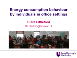 Energy consumption behaviour by individuals in office settings