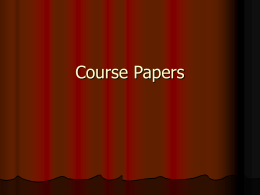 Course Papers