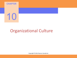 Organizational Culture Langton Ch 10