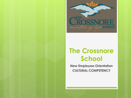 cultural competency - The Crossnore School