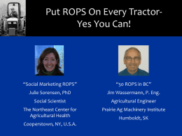 Put a ROPS on every tractor - Yes you can! by Julie Sorensen