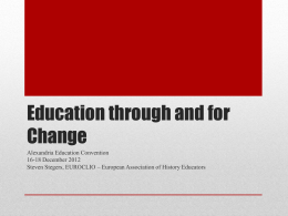 Education through and for Change