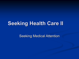 Seeking Health Care II - People Server at UNCW