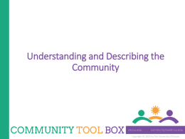Why should you use a community description?