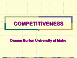 Competitiveness - University of Idaho