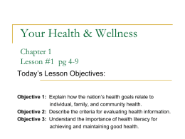 Your Health & Wellness - Vernon Hills High School