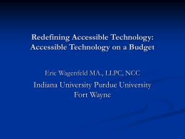 Accessible Technology on a Budget