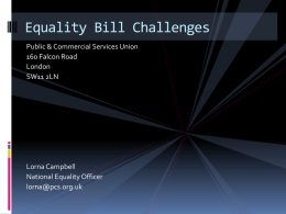Equality Bill Challenges - The Institute of Employment Rights