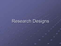 Day 6- Research Design I