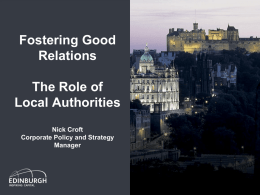 Good Relations and the Role of Local Authorities