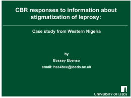 CBR responses to information about stigmatization of leprosy