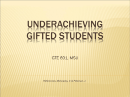 Underachieving GT - Murray State University