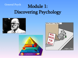 Module 1: Discovering Psychology