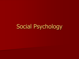 Social Psychology