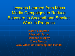 Lessons Learned from Tobacco Counter