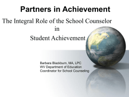 Role of School Counselor in Student Achievement