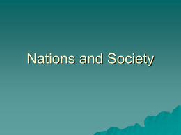 Nations and Society PowerPoint Notes