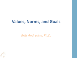 Values, Norms, and Goals