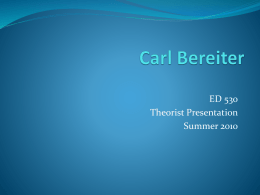 carl bereiter kevin avery powerpoint