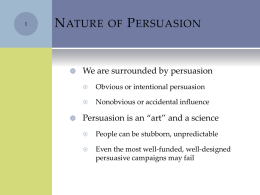 Robert H. Gass & John S. Seiter Persuasion Social Influence